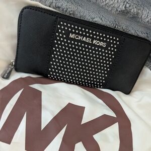 Michael Kors Black Studded Wallet